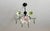 Vintage Murano Style Chandelier – Rare Pink & Green Art Glass For Sale - Image 6 of 13