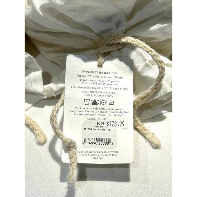 Restoration Hardware Linen / Cotton Twin Size Bedding Sets For Sale In Phoenix - Image 6 of 9