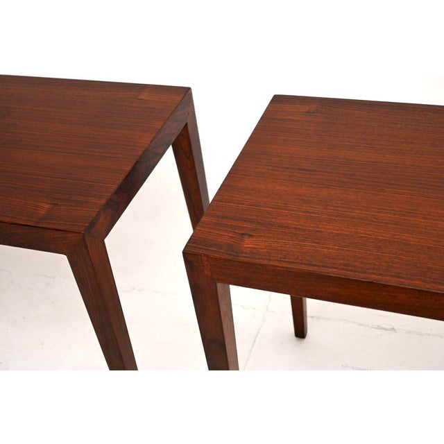 Vintage Danish Side Tables by Severin Hansen for Haslev, 1960, Set of 2 For Sale - Image 10 of 11