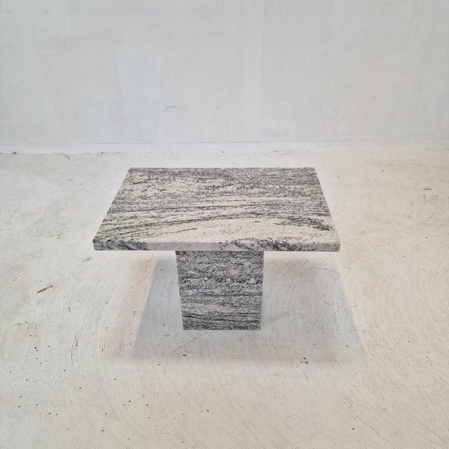Stone Italian Coffee Table in Granite, 1980s For Sale - Image 7 of 15