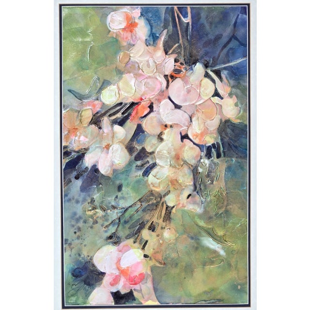 Impressionist Julie Manfredi Original Floral Still Life Acrylic Painting, Framed For Sale - Image 3 of 13