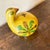 Aldo Londi for Bitossi yellow pottery partridge bird. Marked 'Italy' on base.