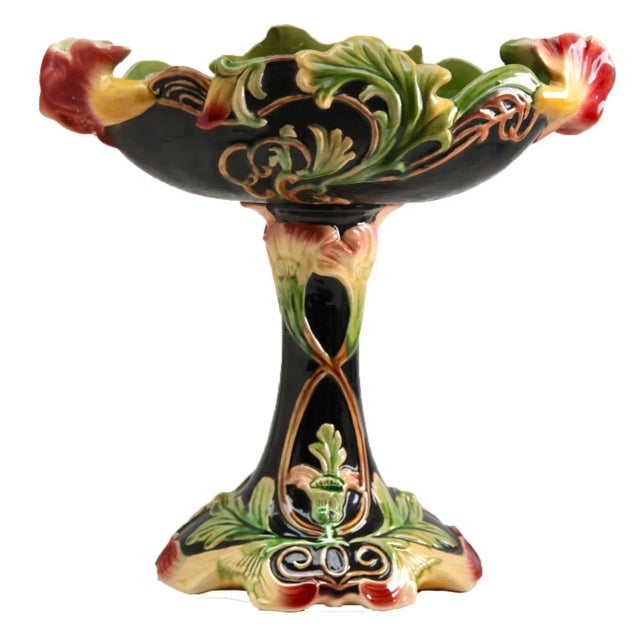 Ceramic Art Nouveau Glazed Centerpiece or Planter, 1930s For Sale - Image 7 of 13