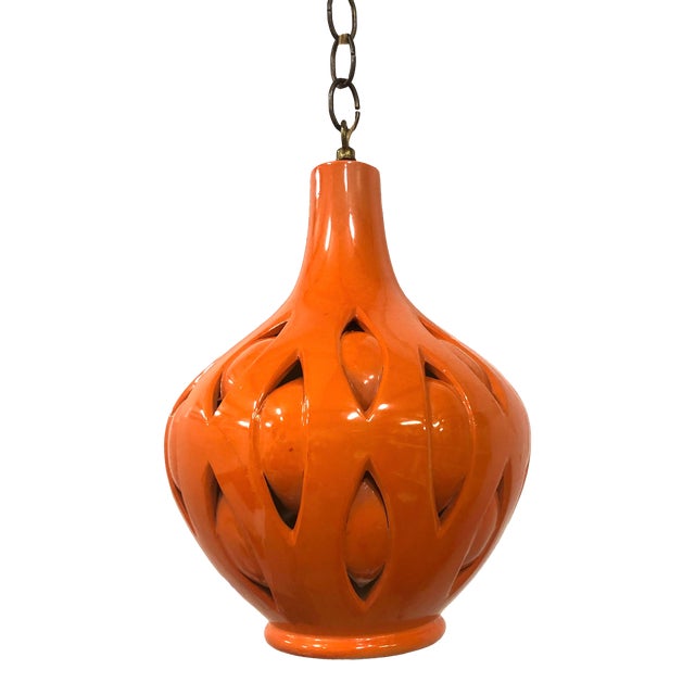Orange Pendant Swag Light Chairish