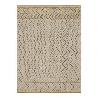 Rug & Kilim’s Moroccan Style Rug in Beige-Brown and Gold - 8'x10' For Sale