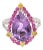Amethyst Pink Sapphire Diamond White Gold Cocktail Ring For Sale