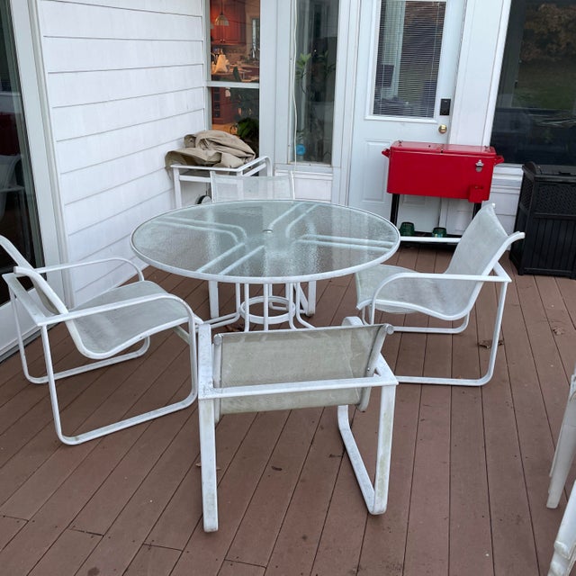 1970s Brown Jordan Outdoor Dining Table & Four Quantum Chairs Set of 5 Chairish