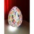 Small Murano-Style Glass Egg Lamp With Multicolored Floral Decoration For Sale - Image 4 of 7
