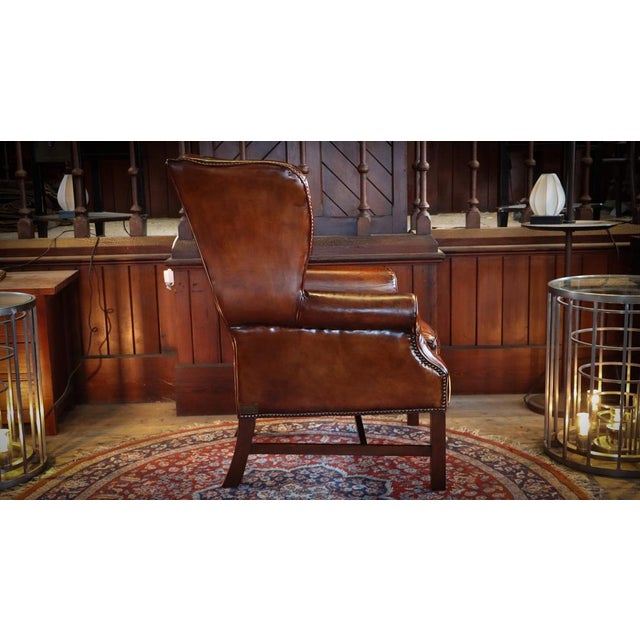 Halo Lincoln Club Lounge Chair in Cigar Leather from Timothy Oulton, 2010s For Sale - Image 13 of 18