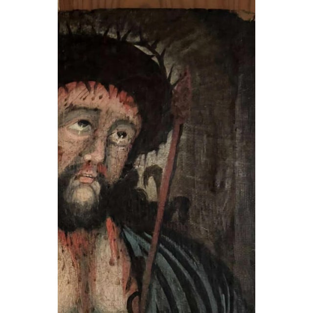 Ecce Homo, 1500s, Oil on Canvas For Sale - Image 5 of 12