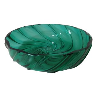 Emerald Green Vase by Venini, Italy, 1989 For Sale