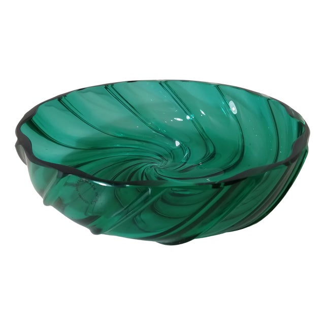 Emerald Green Vase by Venini, Italy, 1989 For Sale