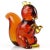 Beautiful and very cute, vintage Murano handblown Sommerso red orange, yellow Italian art glass squirrel sculpture /...