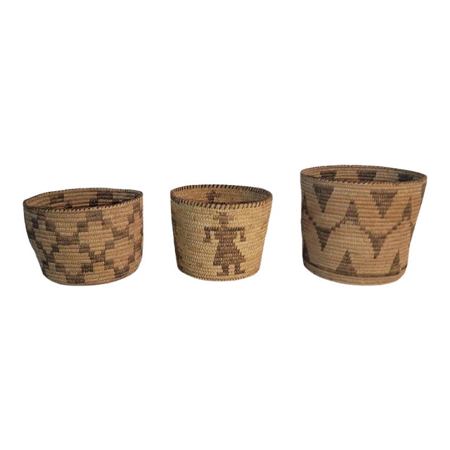 1920s Collection of Early Hand Made Woven Baskets For Sale