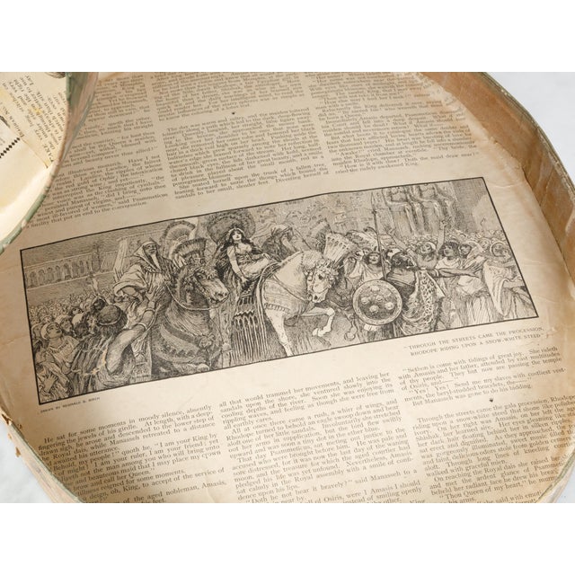 English 19th Century Victorian Period Paper Hat Box with Floral Décor For Sale - Image 4 of 12