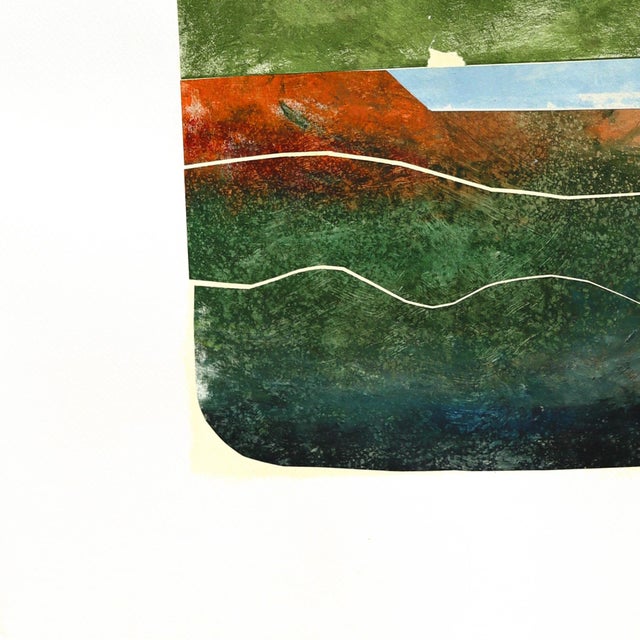 2020s Prairie Stories - Original Contemporary Prairie Landscape Watercolor Collage Mixed Media Work on Paper by Maria C Bernhardsson For Sale - Image 5 of 7