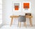 "The Interaction of Gray and Orange" by Liz Roache (Gray, Orange) This Modern, Mid Century, Contemporary Fine Art print...