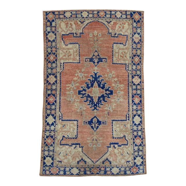 Turkish Vintage Rug 4'1" x 6'8" #17117 For Sale