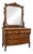 Eastlake Tiger Oak Wood Dresser With Mirror, 19th Century For Sale