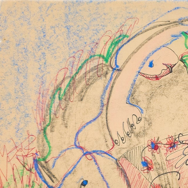 Figurative Horse, Kitty, and Me - Eva Bouzard-Hui, C. 1986 For Sale - Image 3 of 10