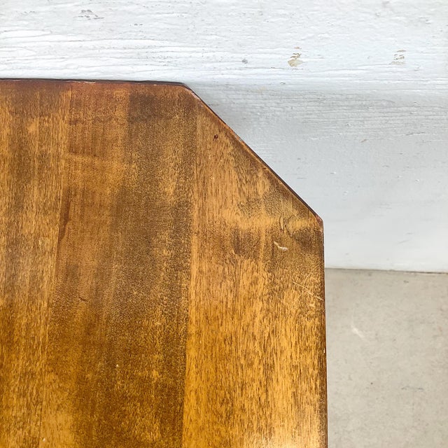 Decorative Pedestal Table With Octagonal Wood Top For Sale - Image 10 of 12