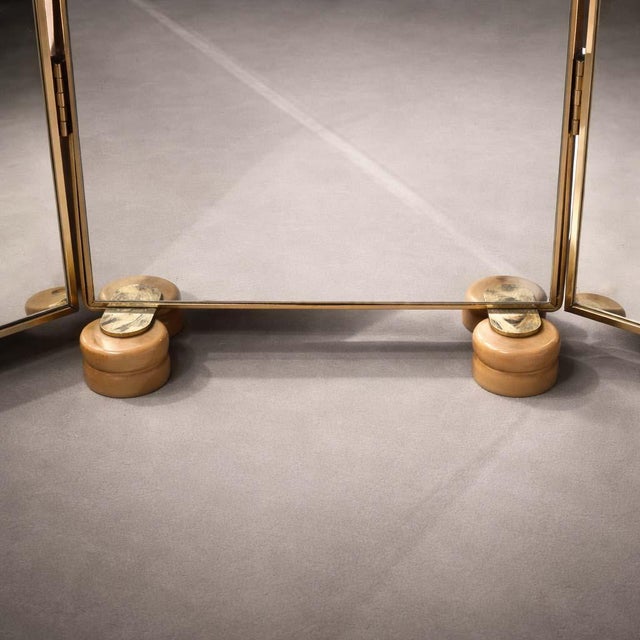 Maison Jansen Alain Delon Triptych Mirror from Maison Jansen, 1970 For Sale - Image 4 of 7