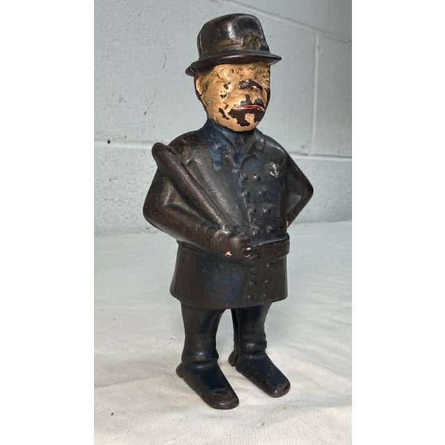 Up for sale is an antique early 1900's hand-painted cast iron Mulligan the policeman still bank by Bennet & Fish. This...