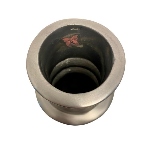 Mid Century Art Deco Atomic Era 16” Aluminum Vases (2) Marquis By Waterford. Condition is preowned. Please see all...