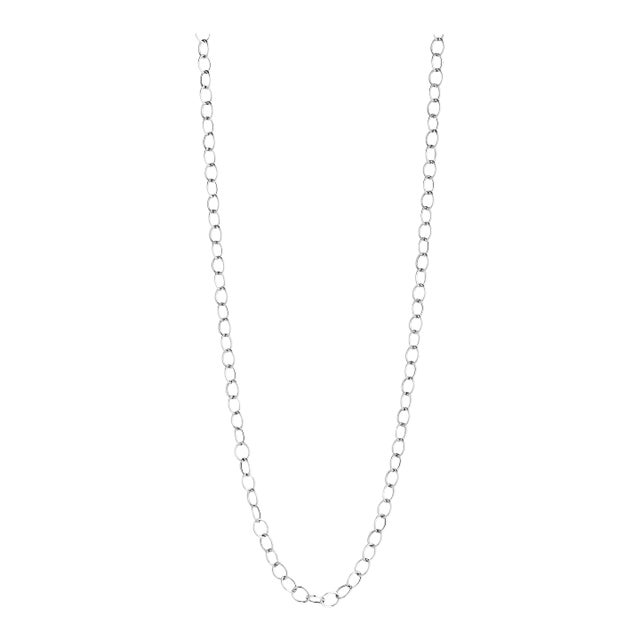 Syna 18 Karat White Gold Link Chain For Sale