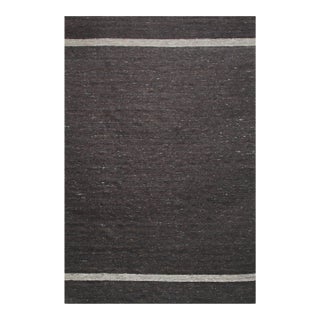 10x14 Violet Artistic Brown Kilim Open Field Modern Flatweave Wool Carpet Rug For Sale