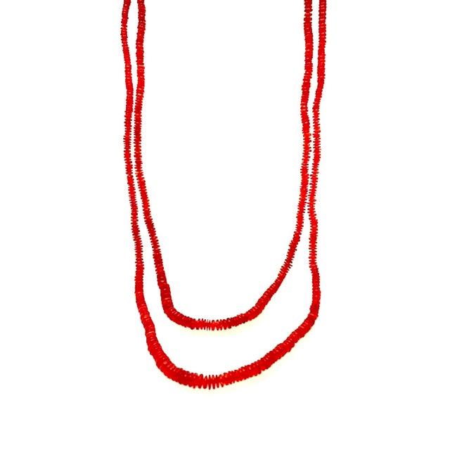 Orange Multi-Strand Necklace With 14k Gold Clasp and Honey Amber Gemstone For Sale - Image 8 of 14