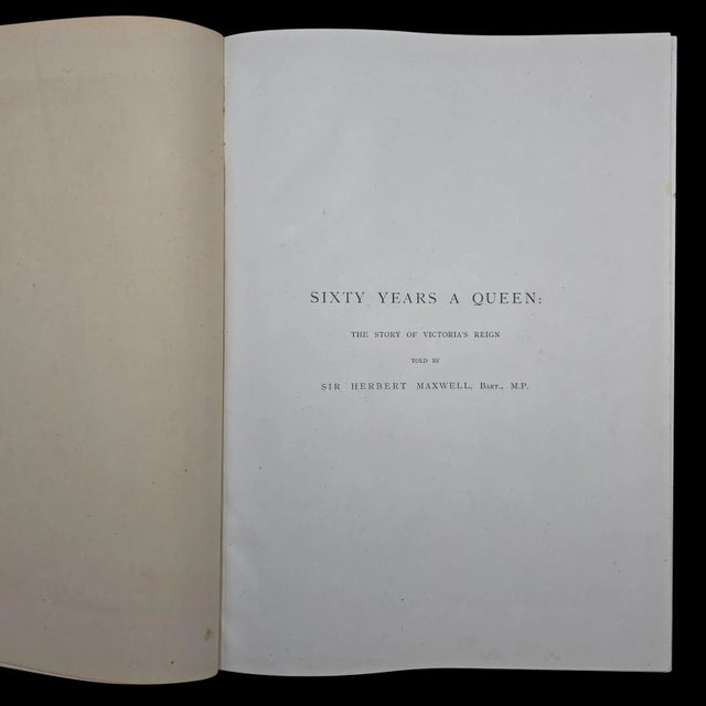 Victorian Antique Royal Book, Sixty Years a Queen, History Reference, Hardcover, Victorian For Sale - Image 3 of 12