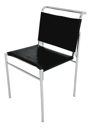Vintage Chair in Black with Chrome Legs by Eileen Gray, 1970s