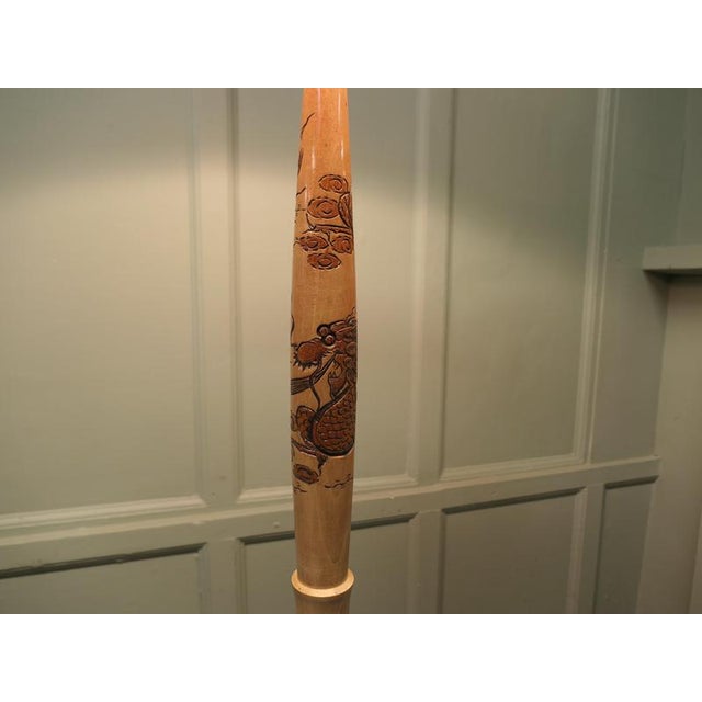 Vintage Carved Floor Lamp, 1930 For Sale - Image 6 of 8