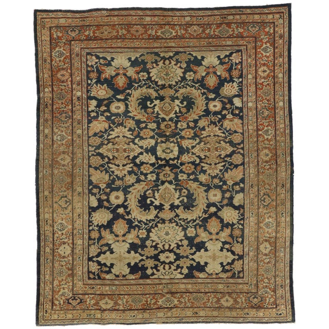 Late 19th Century Antique Persian Sultanabad Rug - 08'02 x 09'11 For Sale - Image 5 of 5