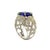 Blue 7.49 Carat Tanzanite Diamond 18k White Gold Ring, Size 6.75 For Sale - Image 8 of 8