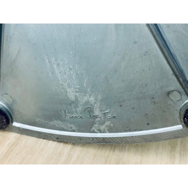 Verner Panton System 1-2-3 Swivel Chair Pair Black Leather Space Age Danish Mid Century Modern For Sale - Image 9 of 9