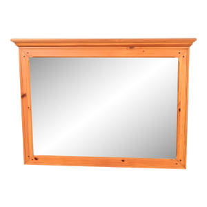 Ethan Allen American Colonial Solid Pine Framed Wall Mirror