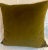 Early 21st Century Olive Velvet Chevron Stitched Decorative Pillow For Sale - Image 5 of 8