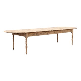 Large Wooden Communal Table, 20th Century, 1900 For Sale