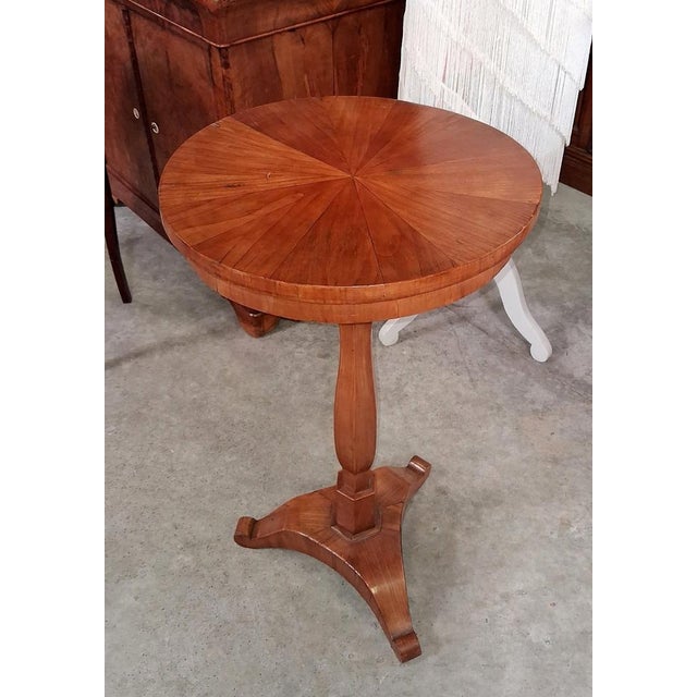 1920s Biedermeier Side Table in Light Wood, 19th Century For Sale - Image 5 of 6