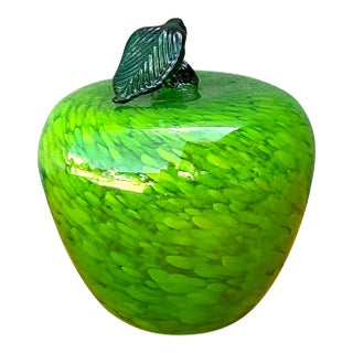 Vintage Art Glass Apple For Sale
