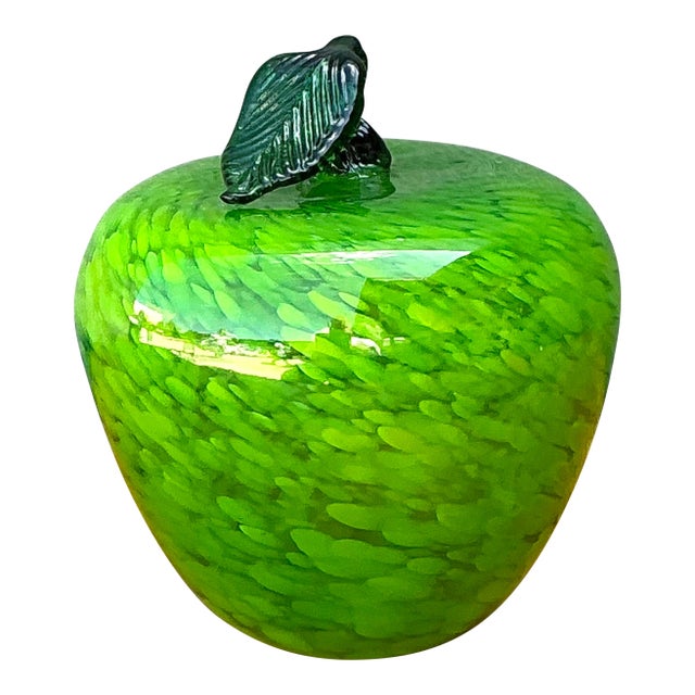 Vintage Art Glass Apple For Sale
