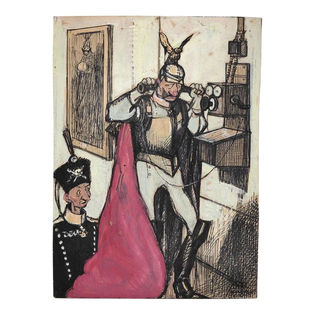 Gabriele Galantara - Kaiser - Original Ink / Tempera - 1908 For Sale