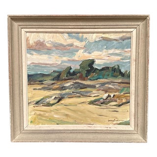 Georg Andersson, Mountains Landscape, 1950s, Oil Painting on Canvas, Framed For Sale