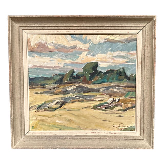 Georg Andersson, Mountains Landscape, 1950s, Oil Painting on Canvas, Framed For Sale