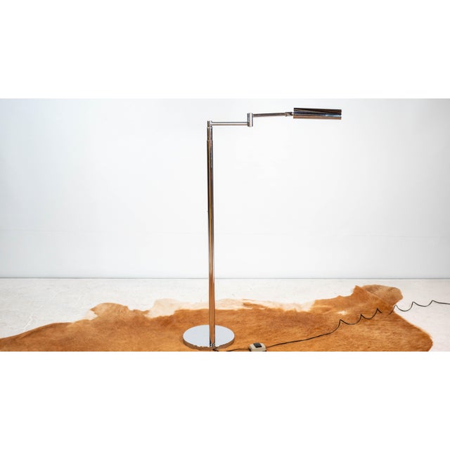 1970s Koch and Lowy Articulating Chrome Floor Lamp For Sale - Image 10 of 18