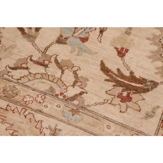 1990s Ziegler Beige Tan Hand-Knotted Wool Rug - 9'9'' X 13'8'' For Sale In New York - Image 6 of 8