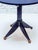 Postmodern Navy Blue Lacquered Wood Pedestal Side Table, 1980s For Sale - Image 4 of 14