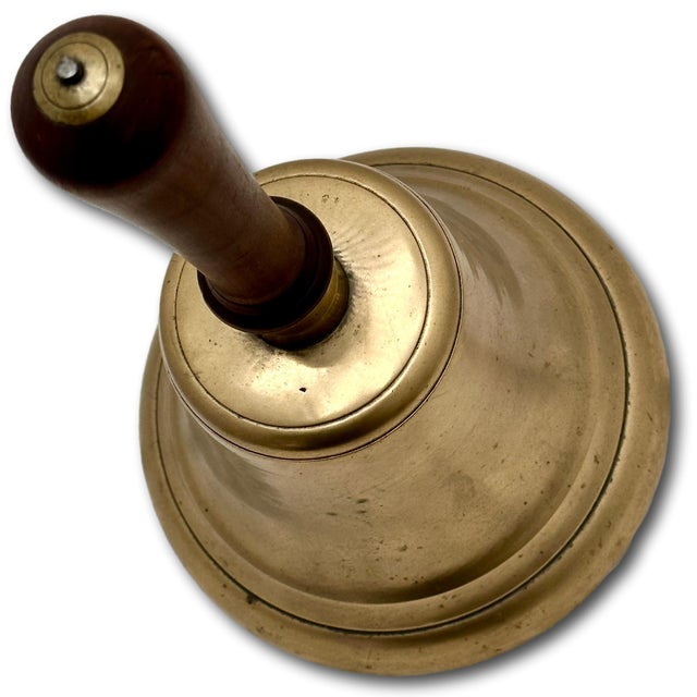 Unusually Very Large Size Antique American Brass Schoolhouse Bell - Circa Mid 19th Century For Sale - Image 4 of 18